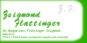 zsigmond flattinger business card